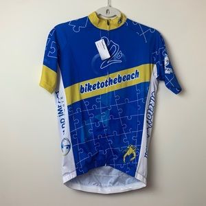 CoolPass bike cycling zip up with back pockets NWT S